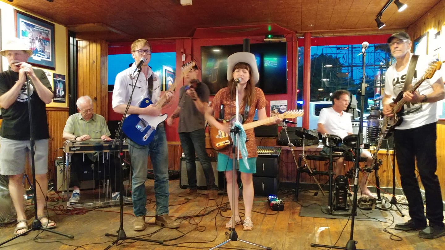 Sitting in with The Beerbellies at Cajun Night in Lawrence, Kansas.