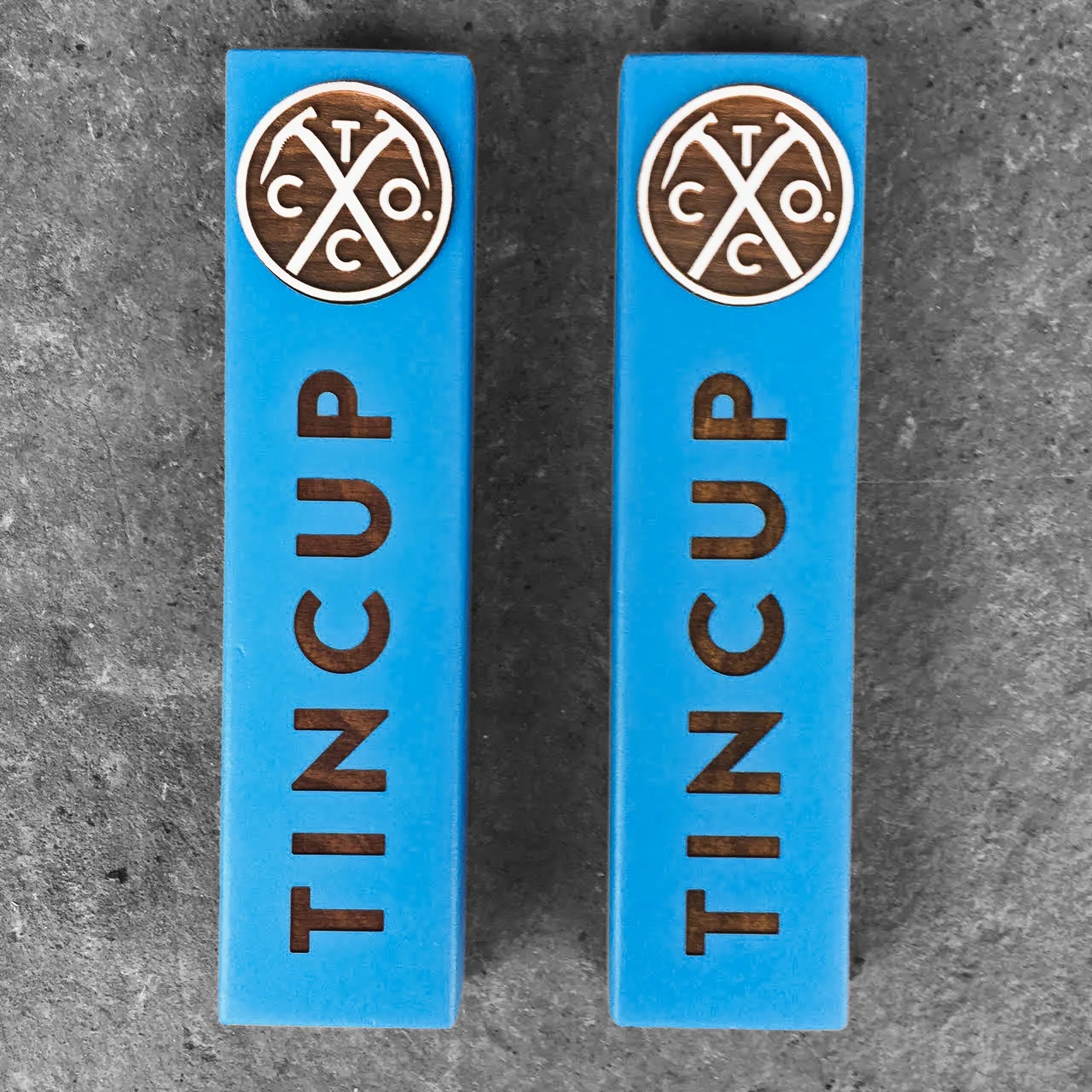Custom 3 color tap handles for TINCUP Whiskey in Colorado.