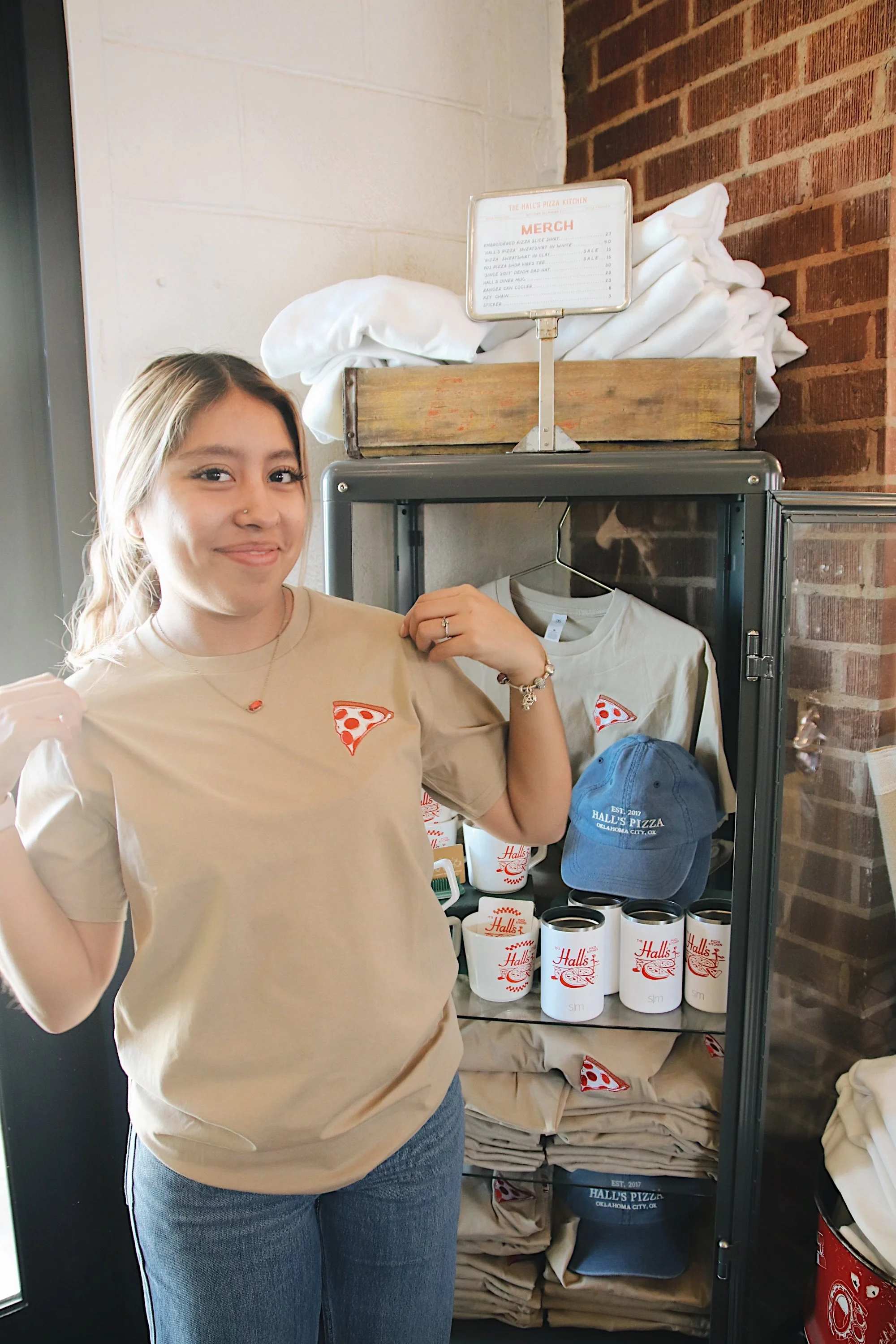 Embroidered Pizza Slice Shirt