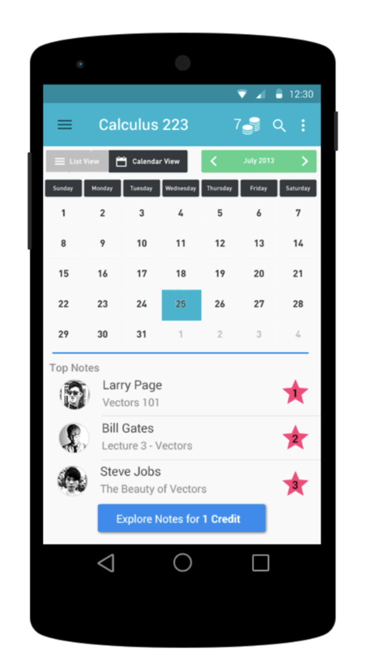Calendar View