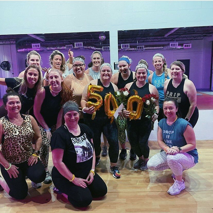 This dynamic duo has taken over 5️⃣0️⃣0️⃣ classes! 👯&zwj;♀️ Congratulations Lex &amp; Christi on an incredible accomplishment, and cheers to many more dance parties together!