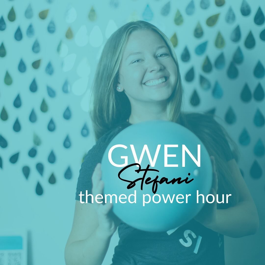 Need a Sweet Escape this week? Well we have a special Gwen [Stefani] themed Power Hour coming up and we have No Doubt you&rsquo;re gonna love it. 🩵💦Well&hellip;.What You Waiting for? Go ahead and sign up, It&rsquo;s gonna be Hella Good!