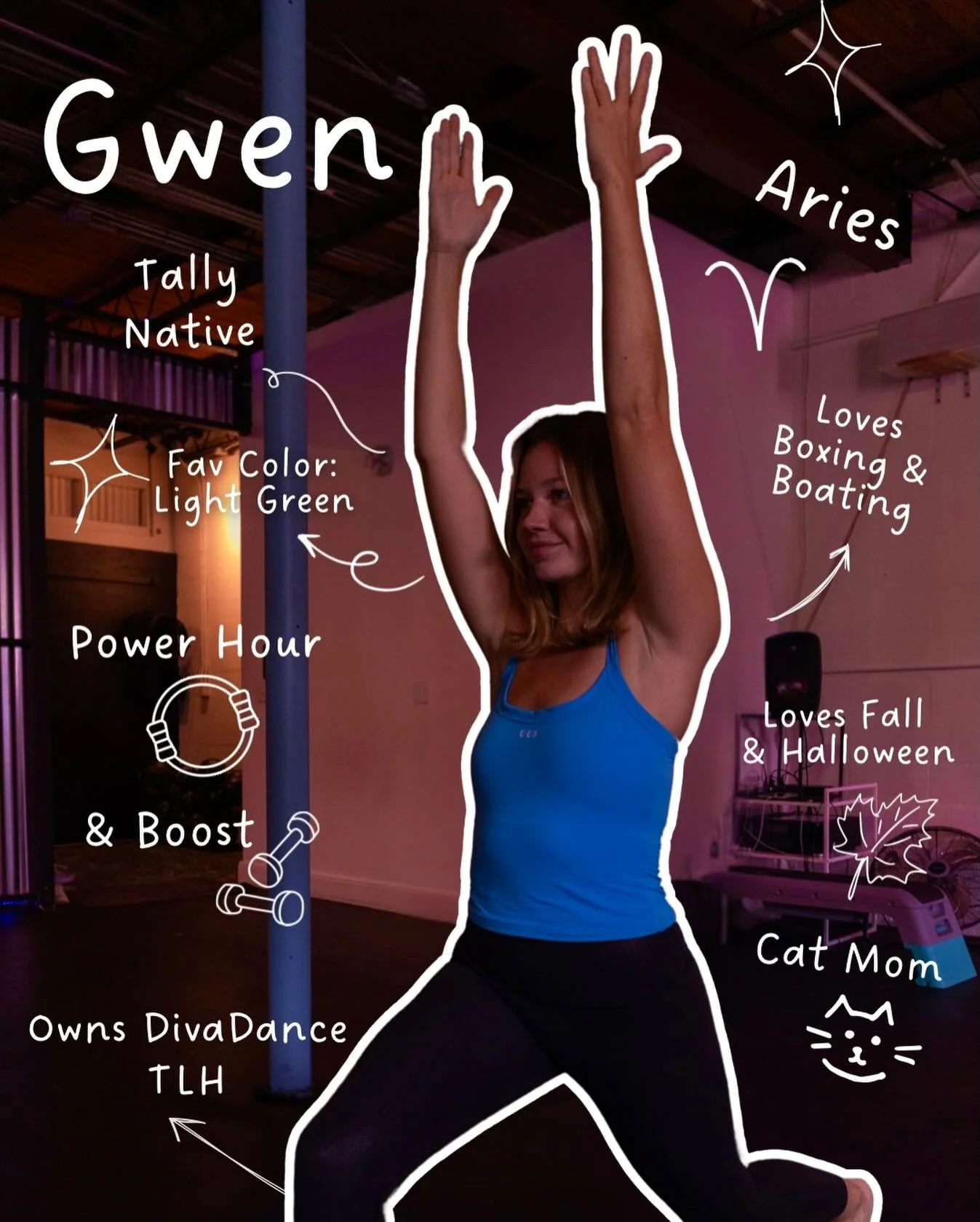 Let&rsquo;s learn more about Drop Master, Gwen 🪩
If you haven&rsquo;t taken her Boost or Power Hour classes, here is your sign!! 🩵🙌 

#dripdropfitness #exercise #fitness #instructor #funfacts #tallahassee