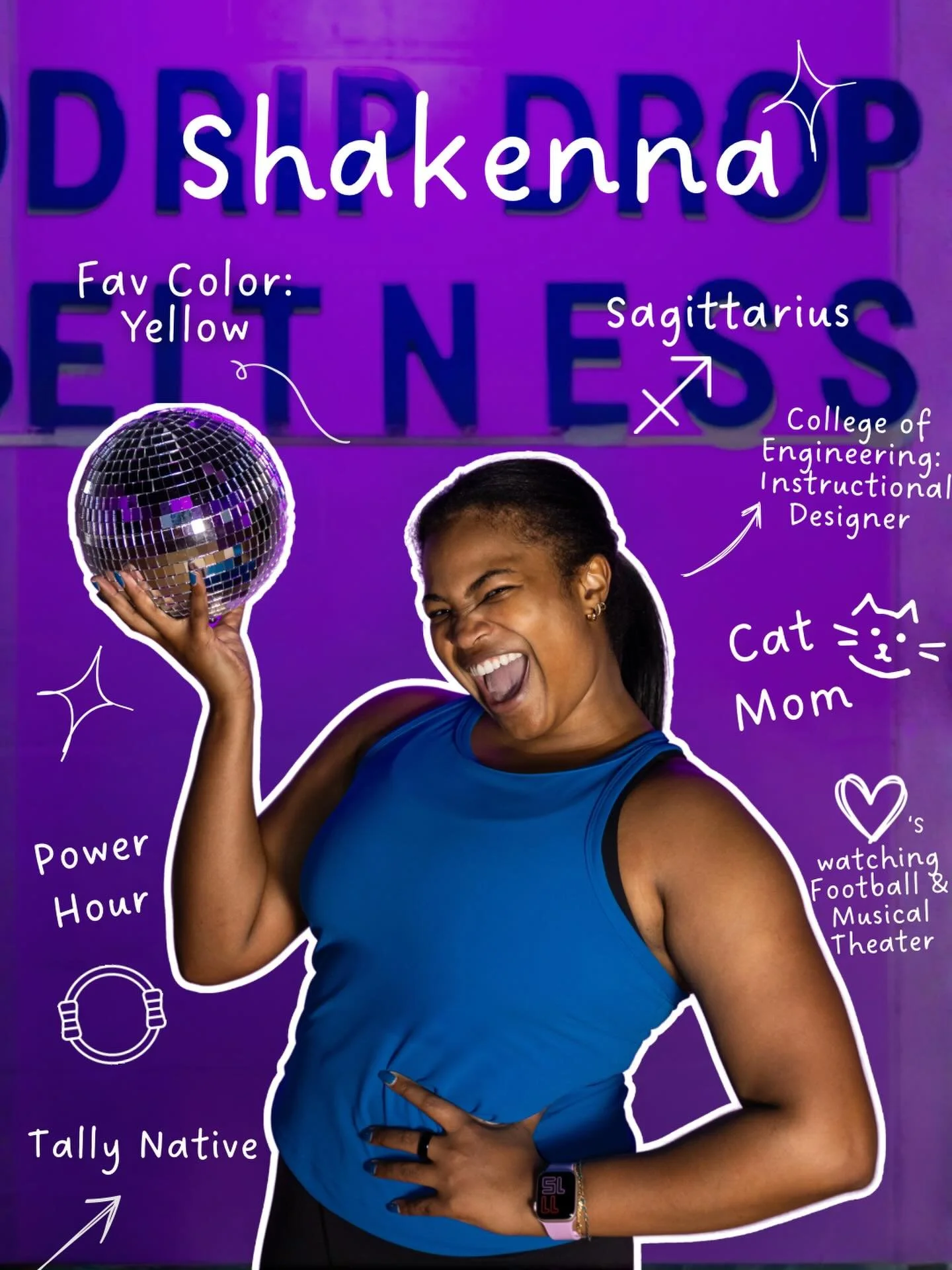 Highlighting our next Drop Master, Shakenna 💧✨ 
Learn more about one of your favorite Power Hour Instructors ;) 

#groupfitness #exercise #instructor #tallahassee #fitness