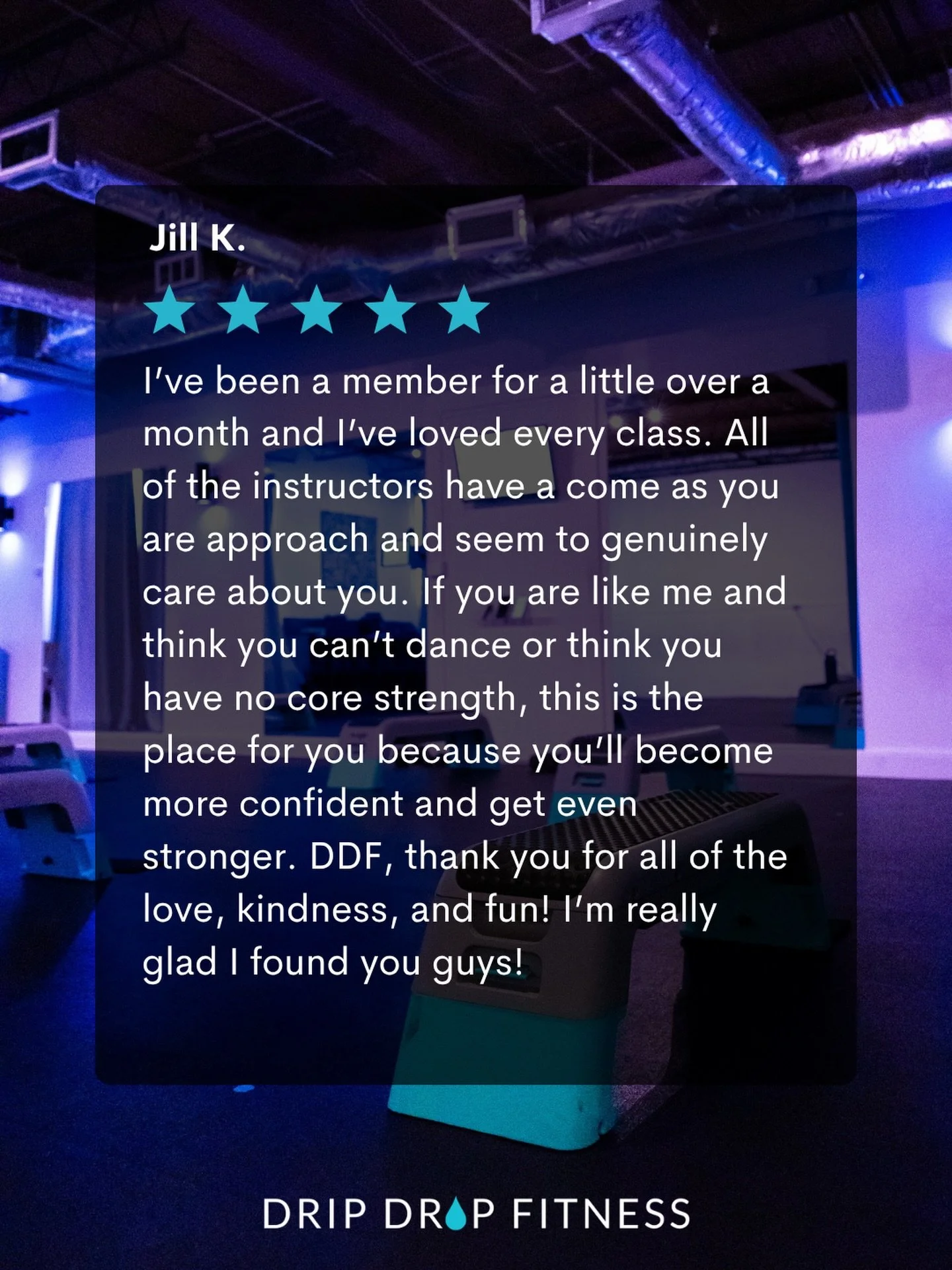 You belong here 🤍 
Thank you for leaving us reviews &amp; shairing your experiences! At Drip Drop Fitness, our goal has always been bigger than just a workout. We strive to create a space where you feel comfortable the moment you walk through the do