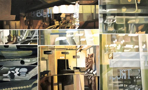On St. Catherine's Street oil on canvas 60 x 38 in. 2009