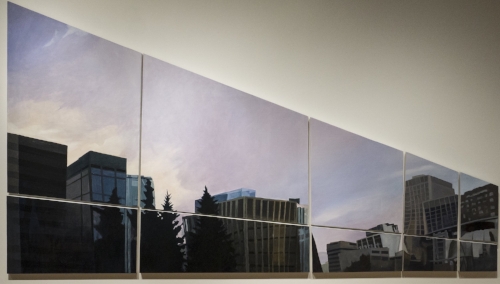 Leaning In to See If The Memory Matches oil on panel 120 x 60 in. 2016