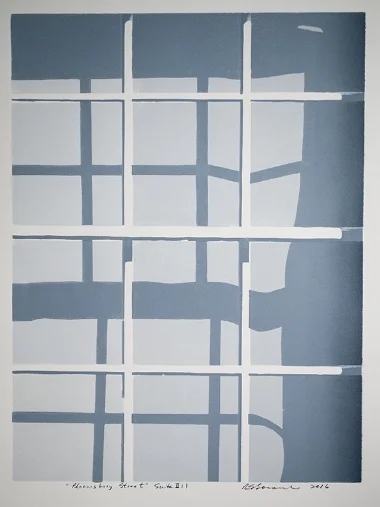 Bloomsbury Street #1 woodcut 18 x 24 in. 2016