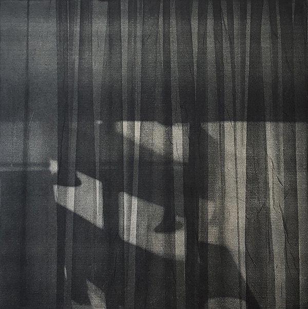 Window Shadows #14 Watercolour and etching 11 3/4” x 11 3/4” April 2018 Rag paper