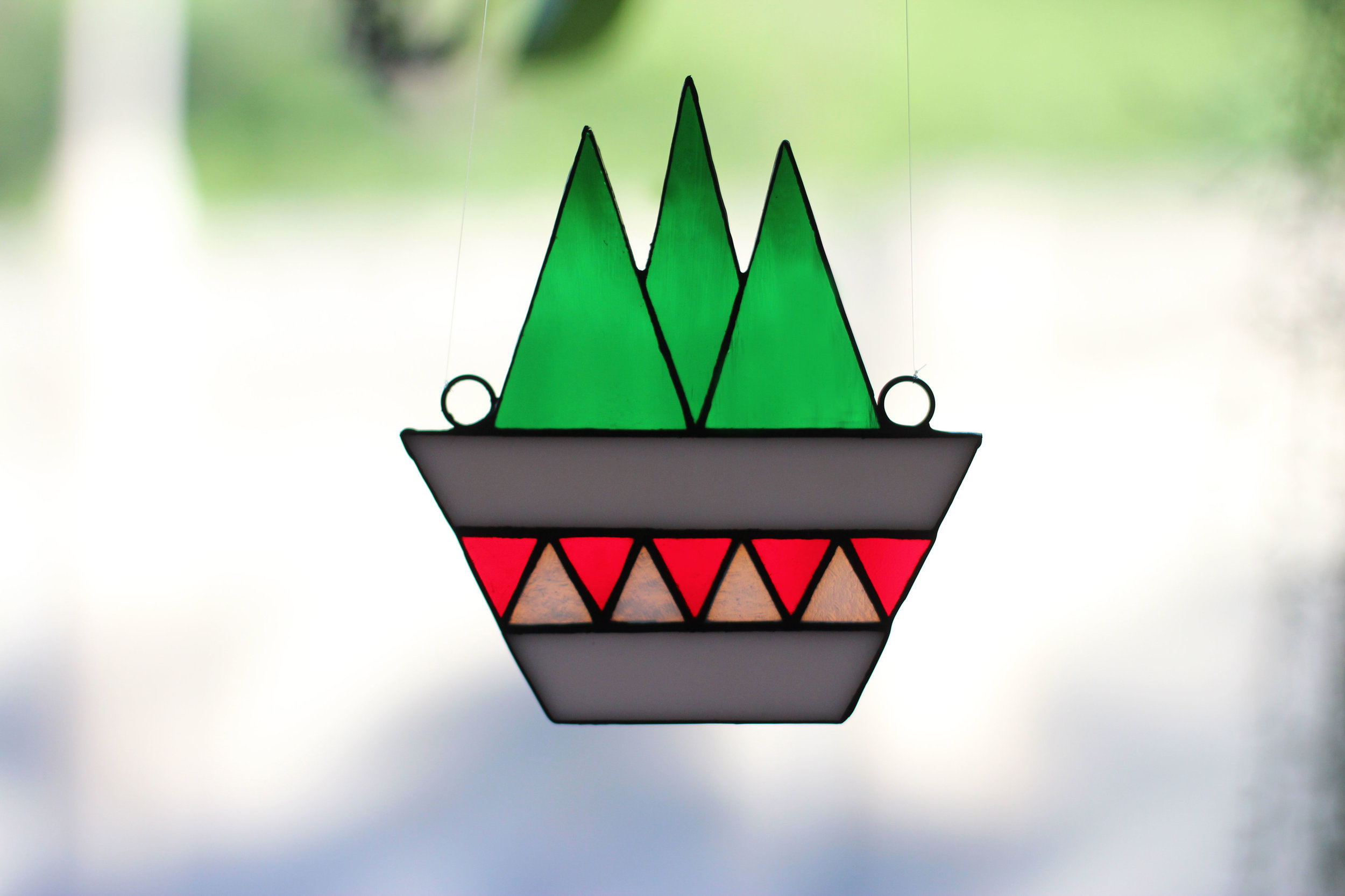 Geo Cactus Planter // www.bandsofcolor.com