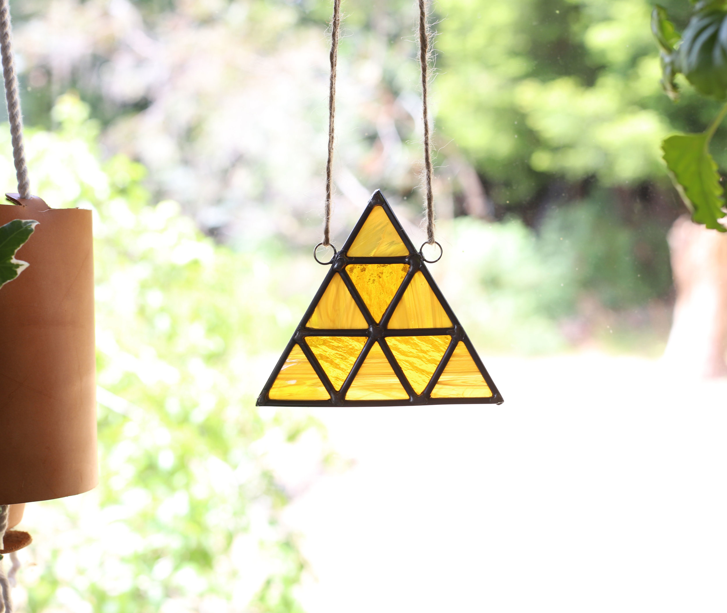 Triangle // www.bandsofcolor.com // Original Stained Glass Triangle