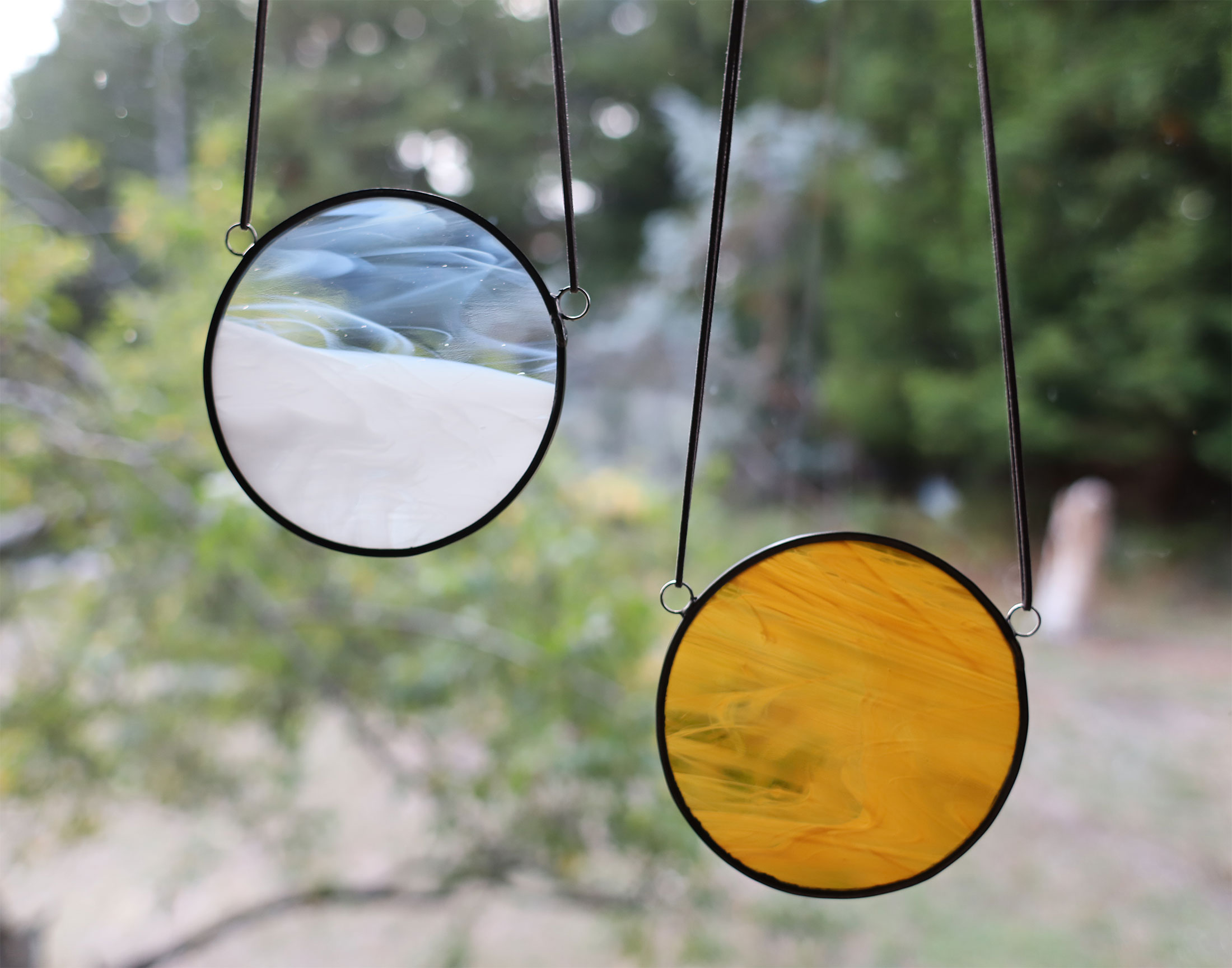 Sun and Moon Stained Glass / www.bandsofcolor.com