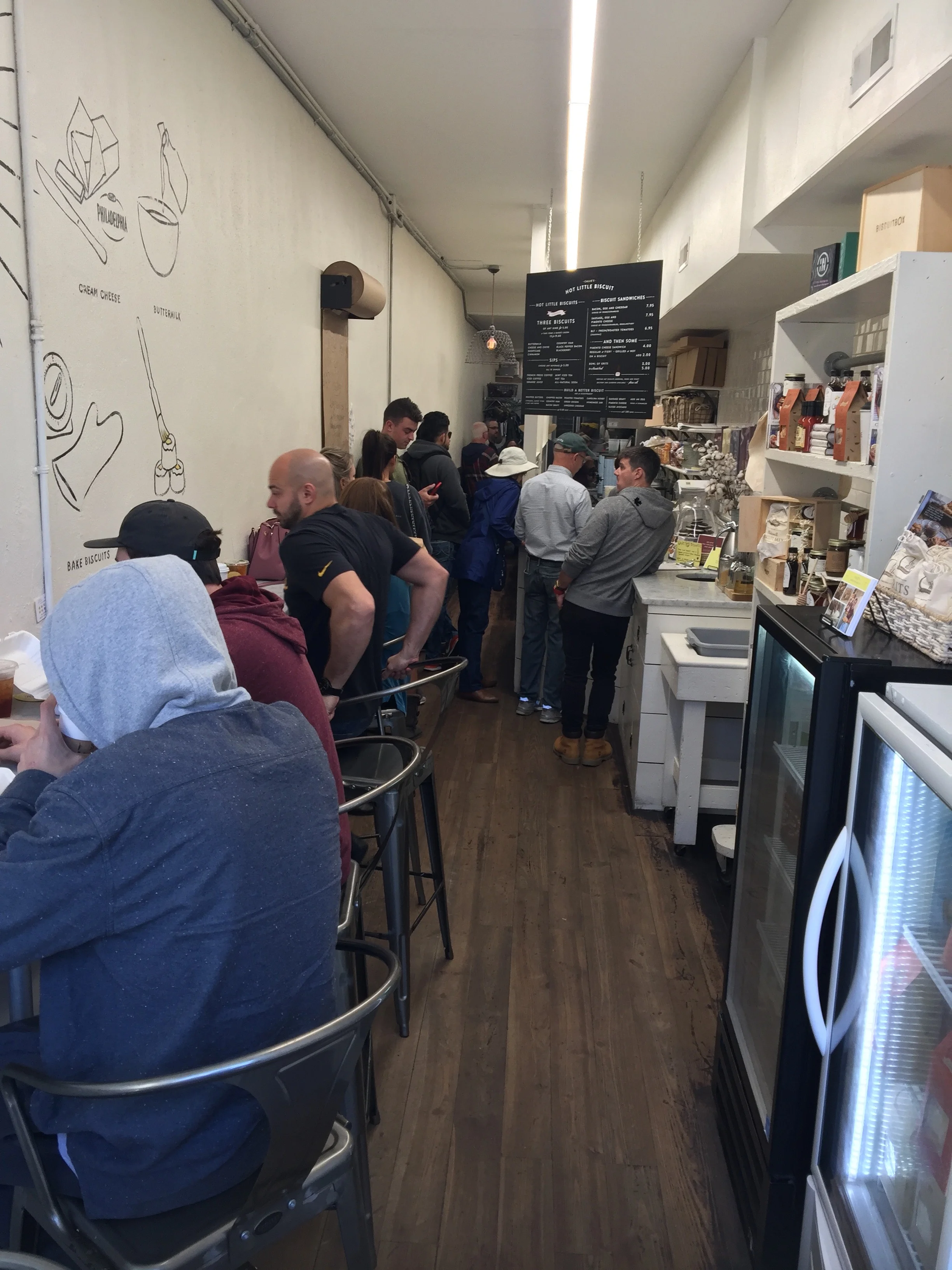 Close quarters but great breakfast food on the go at Callie's. 