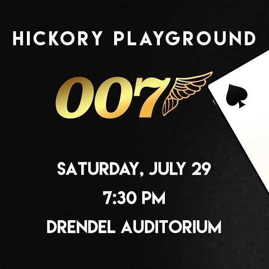 Don&rsquo;t forget! 🎲

Join us on July 29 at 7:30PM at the Drendel Auditorium for the 7th Annual Hickory Playground Theater Festival! Free tickets are available at the door with a suggested donation and all our proceeds go directly toward funding ar