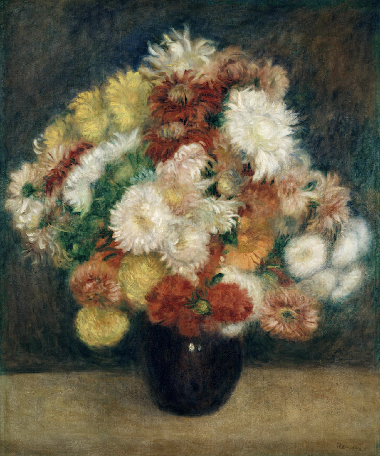 Bouquet of Chrysanthemums, Auguste Renoir