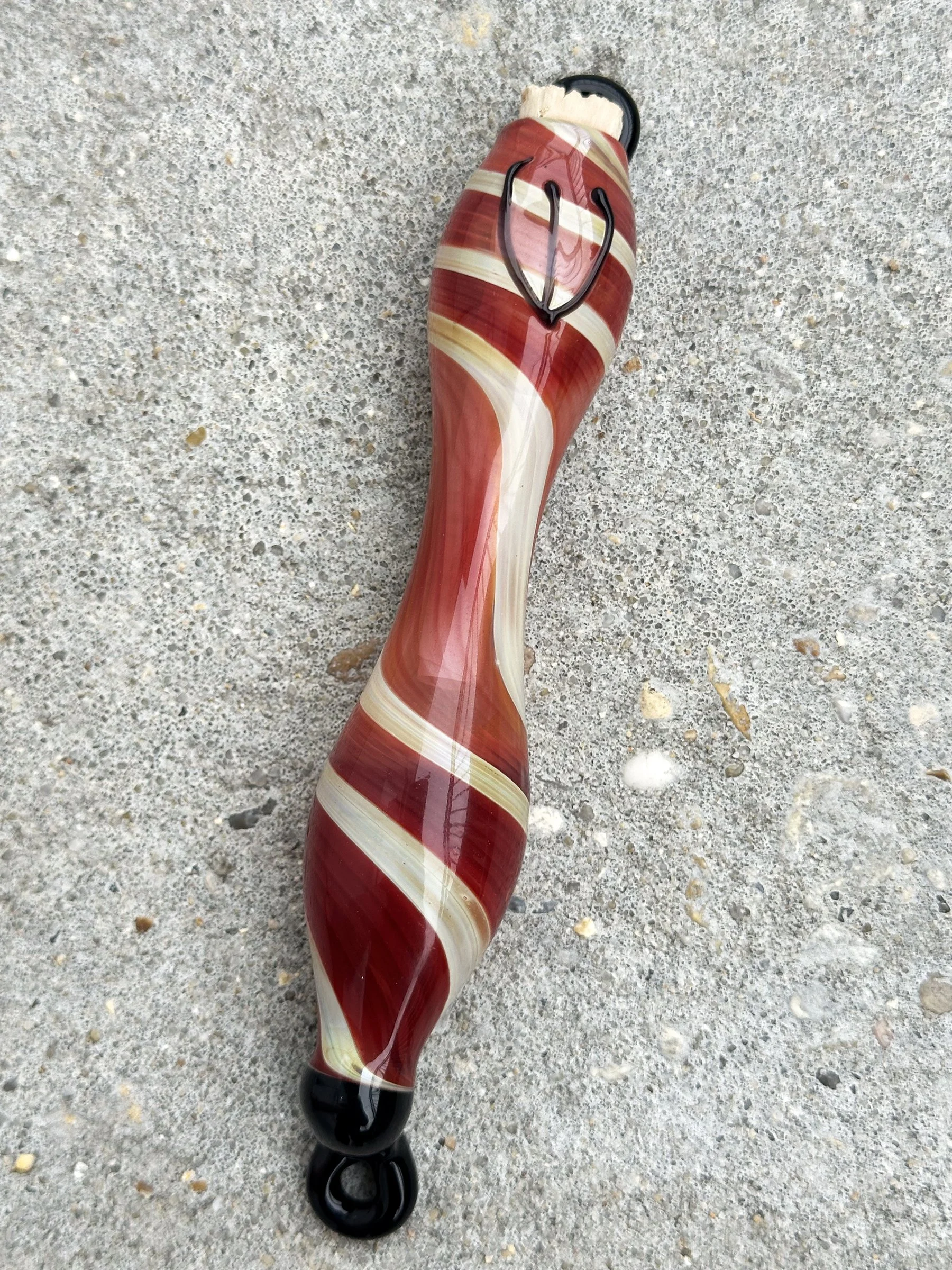Caramel and Red Mezuzah_4.jpg