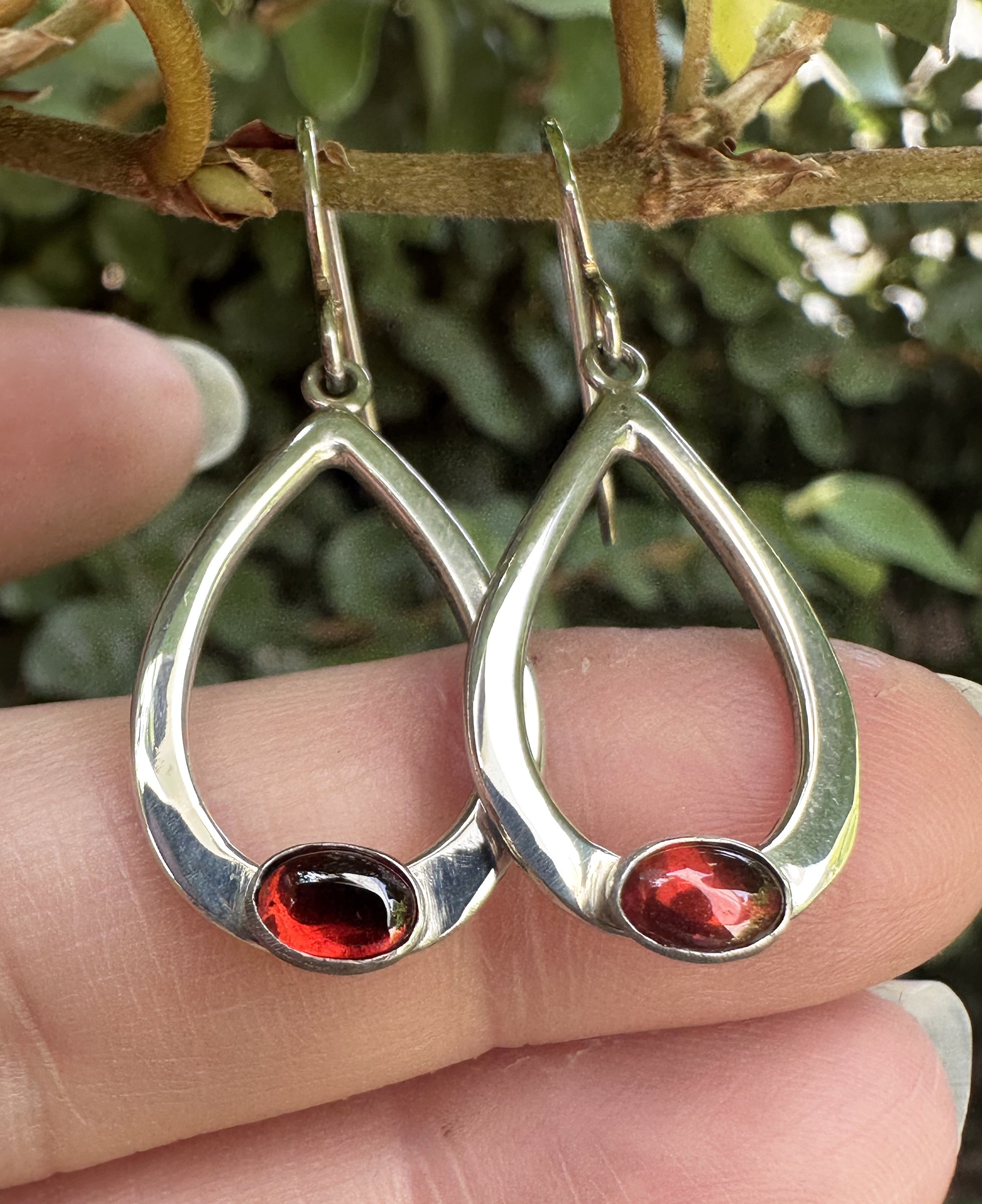 Vitrice McMurry_Silver Garnet Earrings 5.jpg