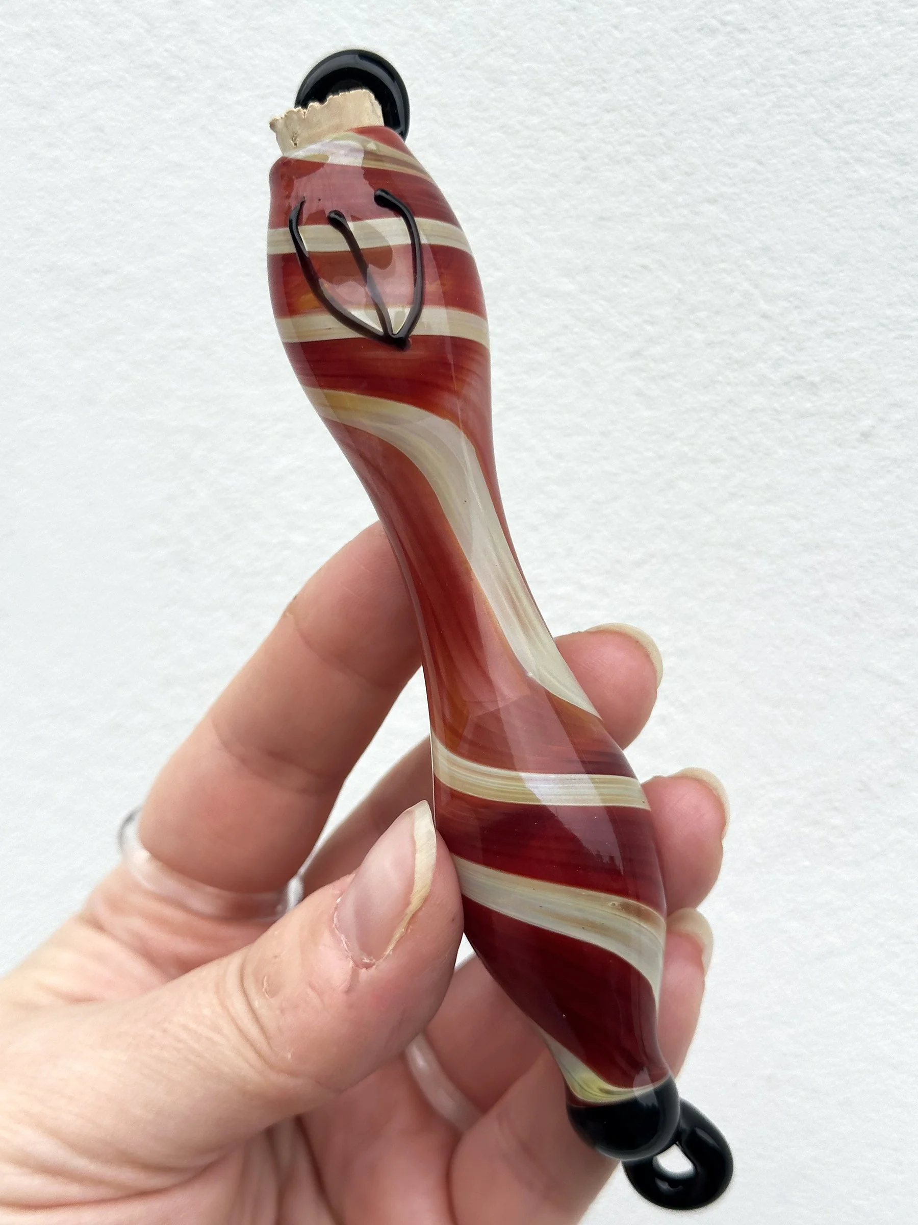 Caramel and Red Mezuzah_3.jpg