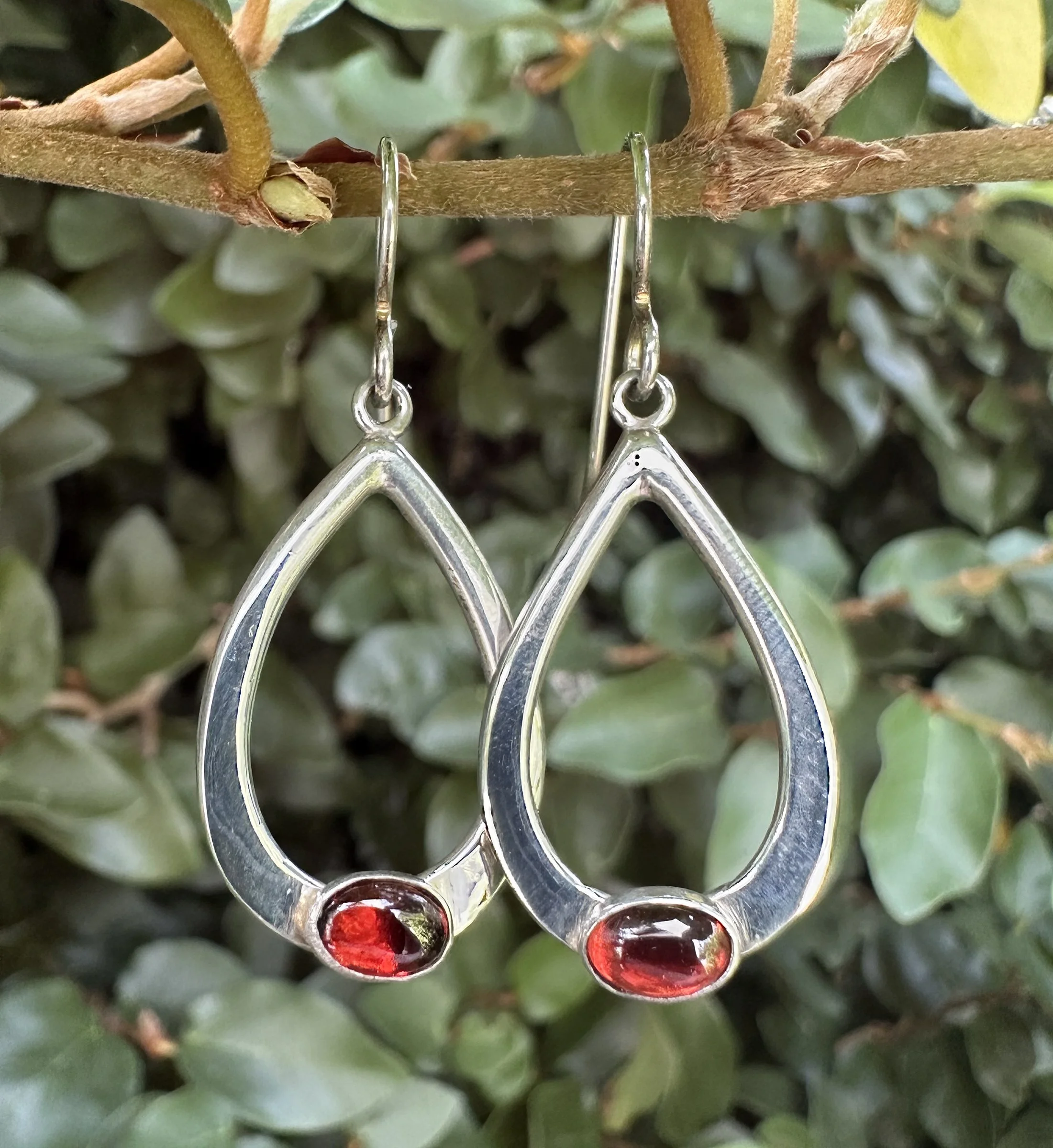 Vitrice McMurry_Silver Garnet Earrings 4.jpg