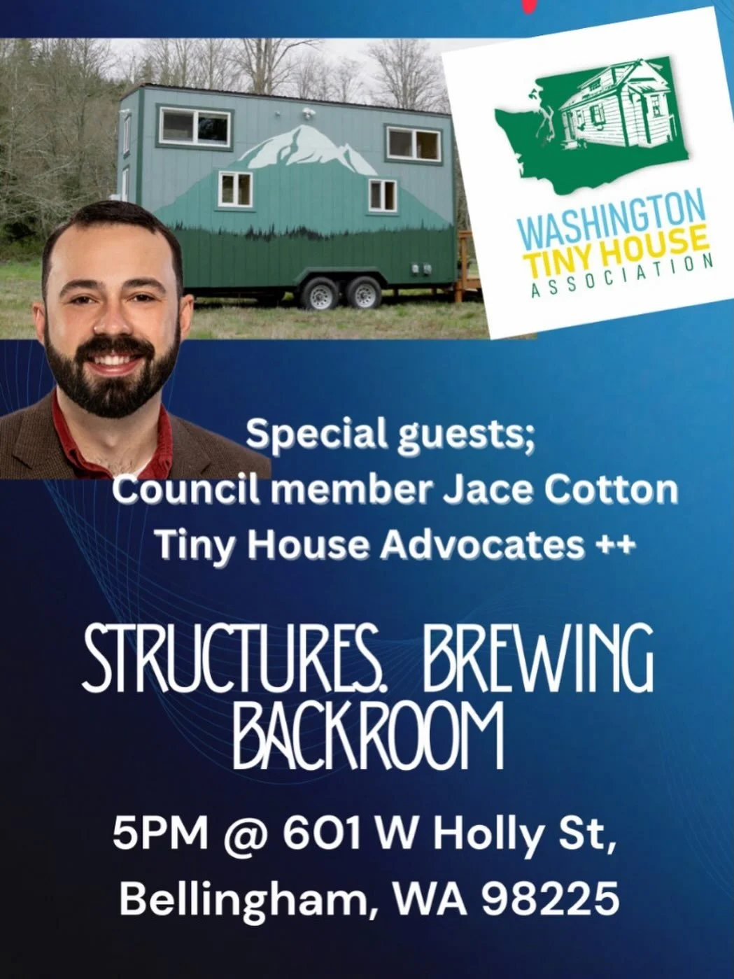 IN 2 DAYS! There is a groundswell in the city of Bellingham to legalize Mobile Dwelling Units-MDUs (tiny homes, RVs) as an answer to the housing and affordability crisis. This Thursday, 3/19 attend a round table with advocates, policy drafters, and b