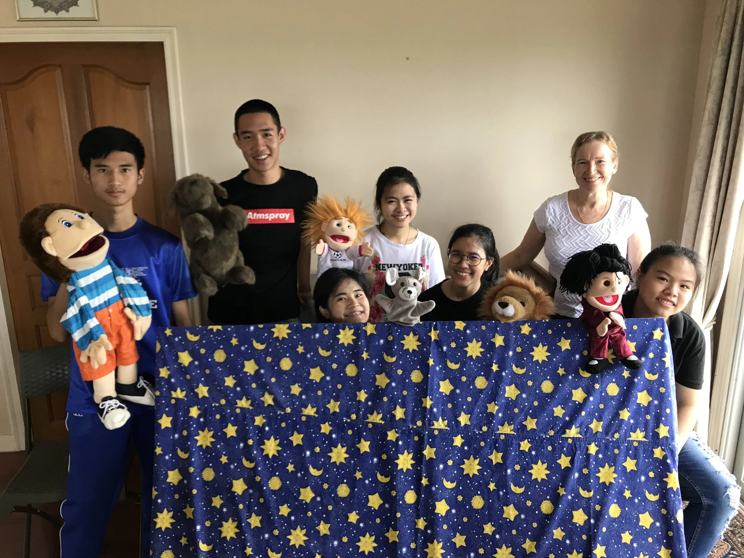  Training Thai youth in puppeteering in Chiang Mai, Thailand. 