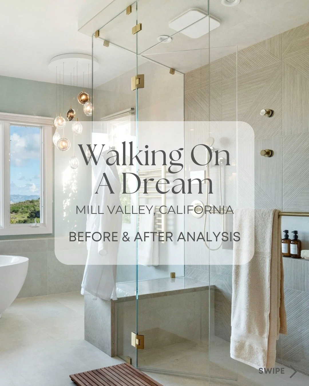 Perched high above the Bay, this primary bathroom was transformed into a haven of luxury and sweeping views. Designed as a true escape at home, it layers modern innovation with spa-like indulgence, creating a space that feels both restorative and unf