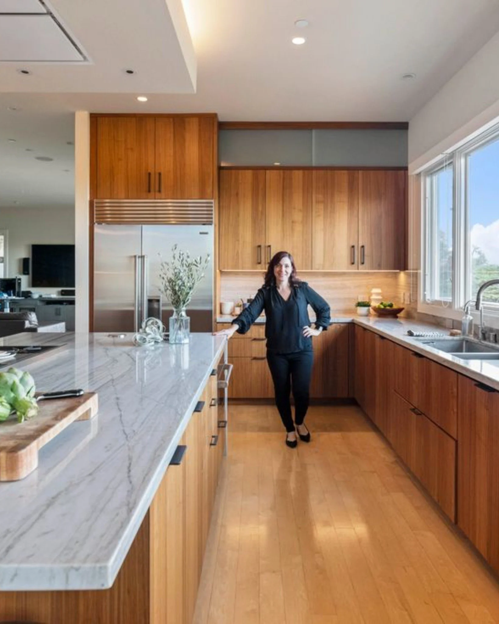 A pretty kitchen is nice. A pretty kitchen that stays clean and uncluttered is better.

We leaned hard into closed storage and deep drawers because the fastest way to make a space feel calm is to give the daily stuff a real home.

Bonus: you get your