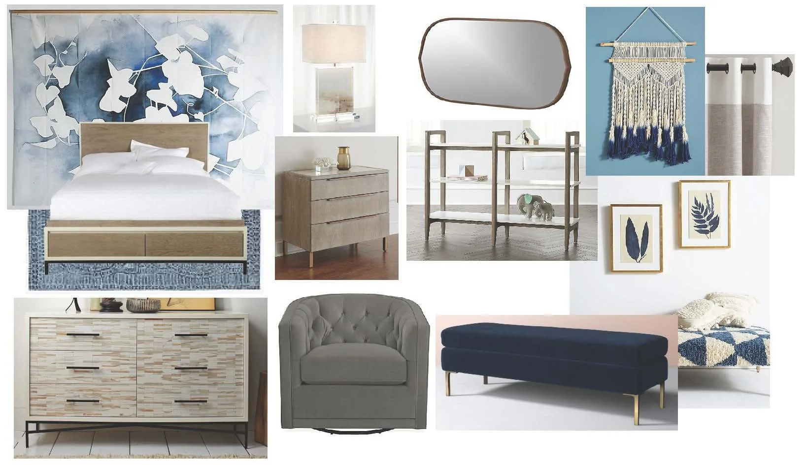 Studio SQUIRE | Interior Design | Marin and SF Bay Area | Bedroom Mood Board