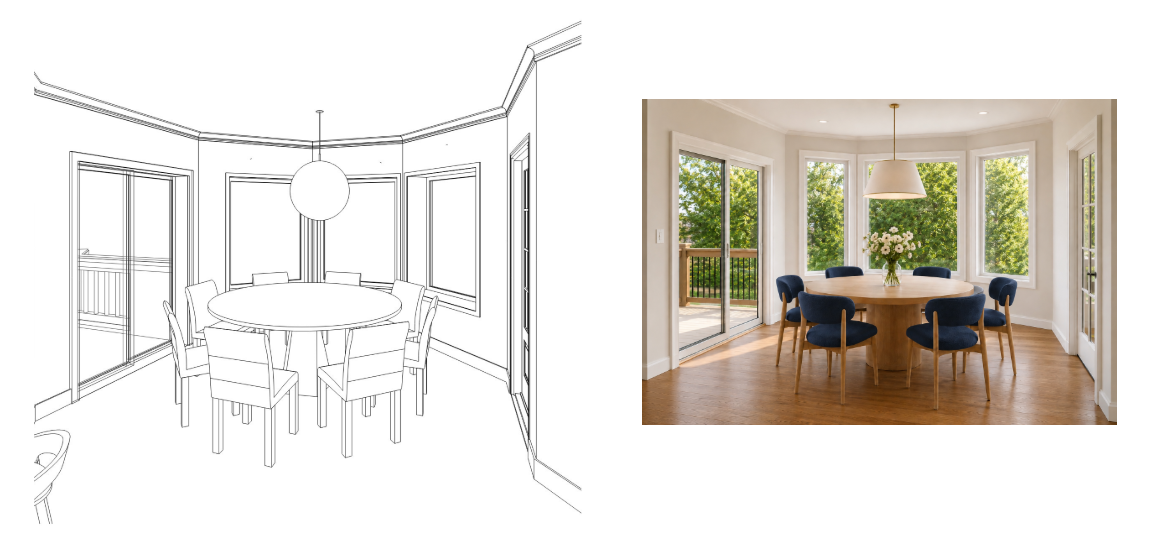 Breakfast Nook renovation in Corte Madera perspective and inspiration image by Studio SQUIRE