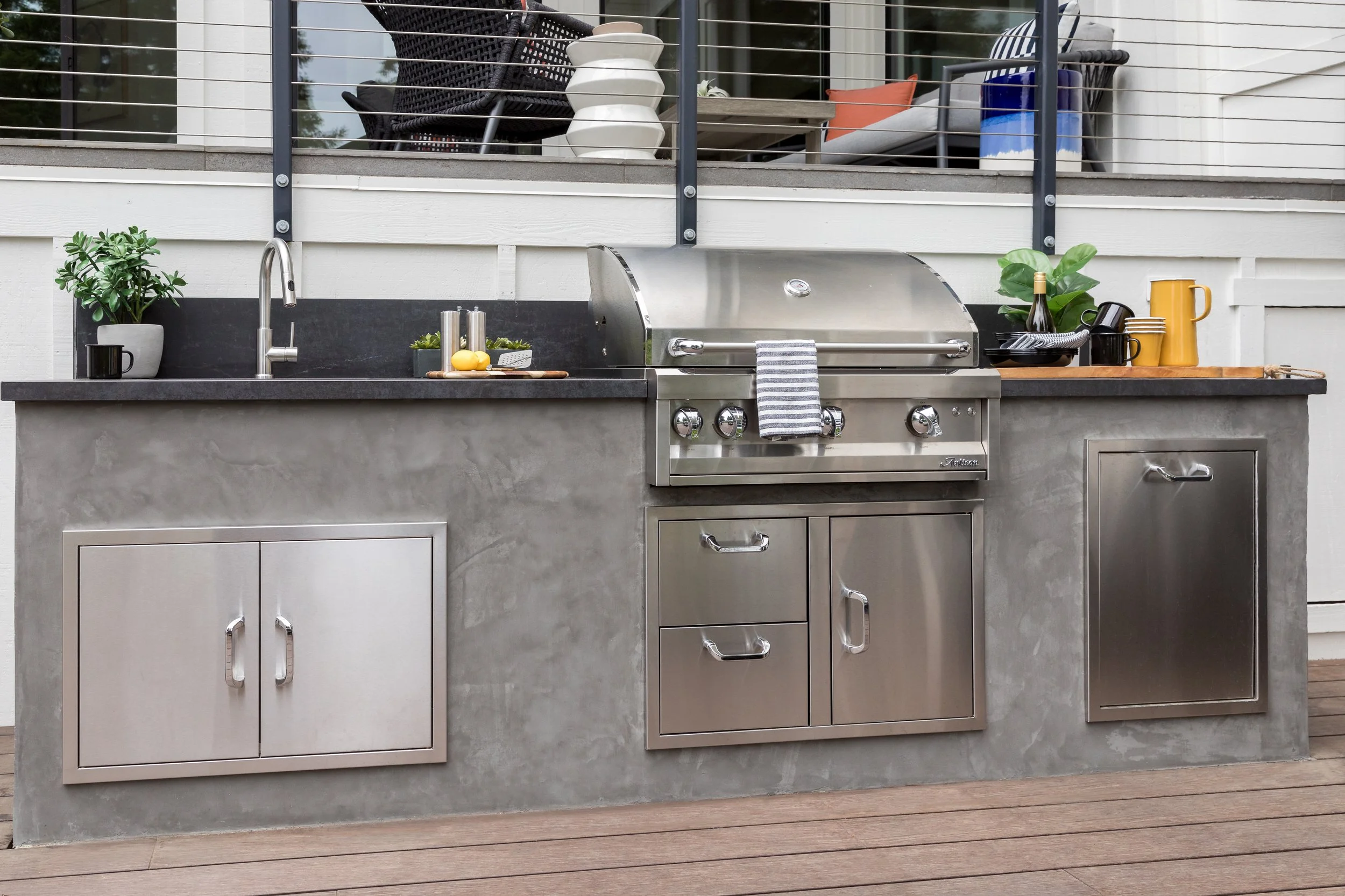 Studio SQUIRE | Interior Design | Marin and SF Bay Area | Mill Valley, CA | Modern Outdoor Kitchen