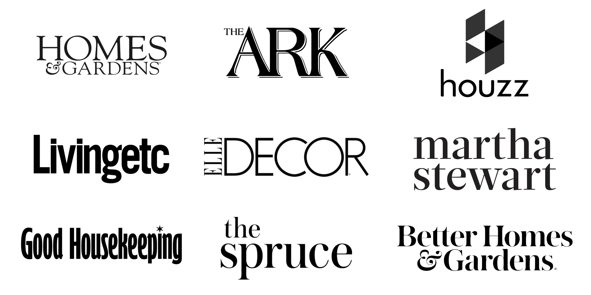 Marin County Interior Designer, Studio SQUIRE, press logos