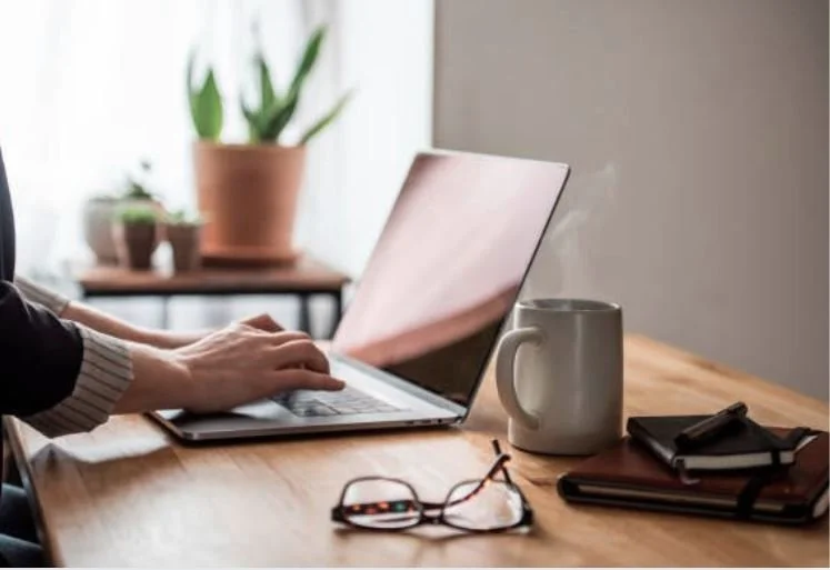Marin interior designer, Michelle Squire, in her downtown San Rafael office Studio SQUIRE, serving clients in Marin county and the San Francisco Bay Area.