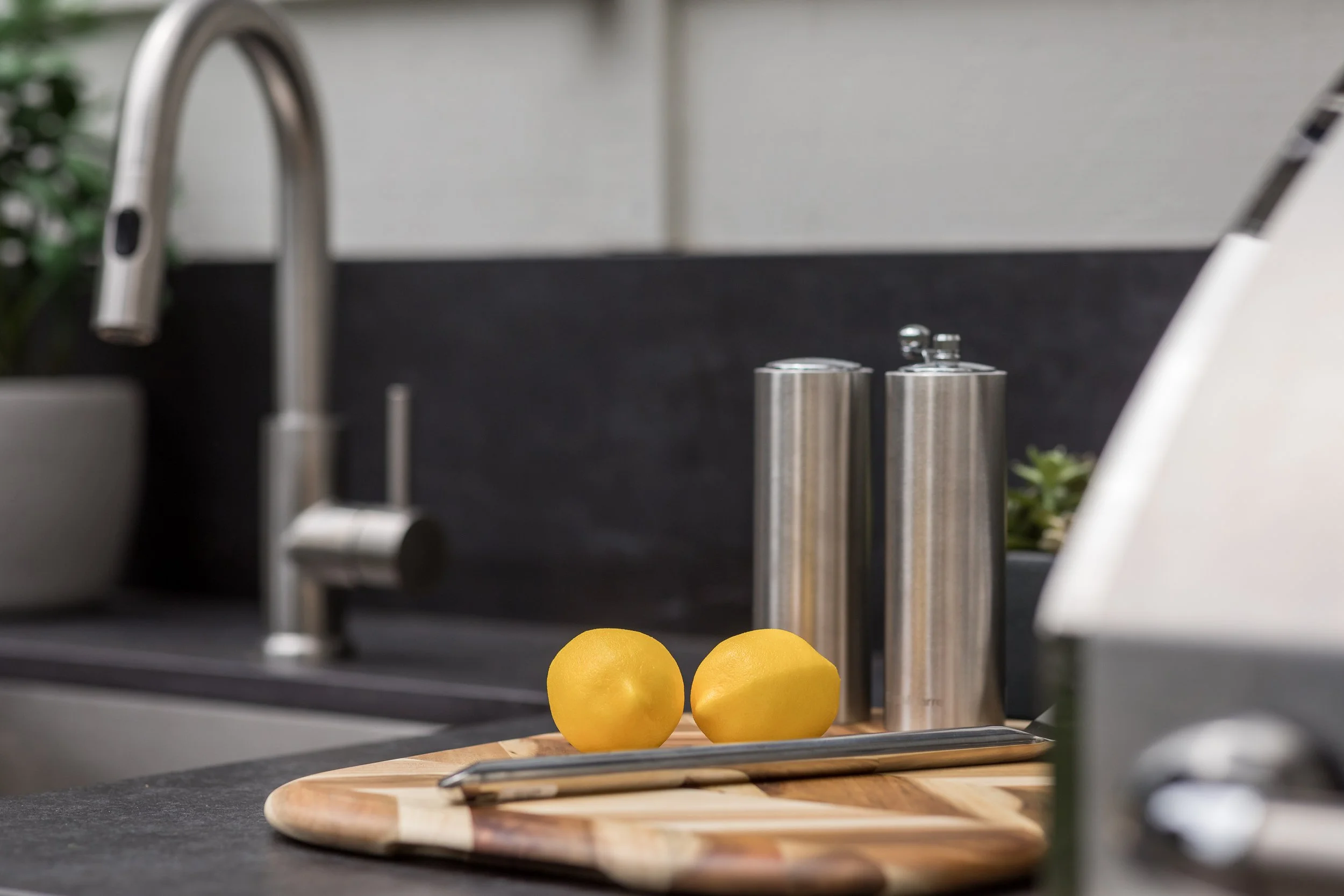 Studio SQUIRE | Marin County and SF Bay Area Interior Design Firm | Mill Valley Project | Modern Outdoor Design | Outdoor Kitchen and Sink | Styling Details