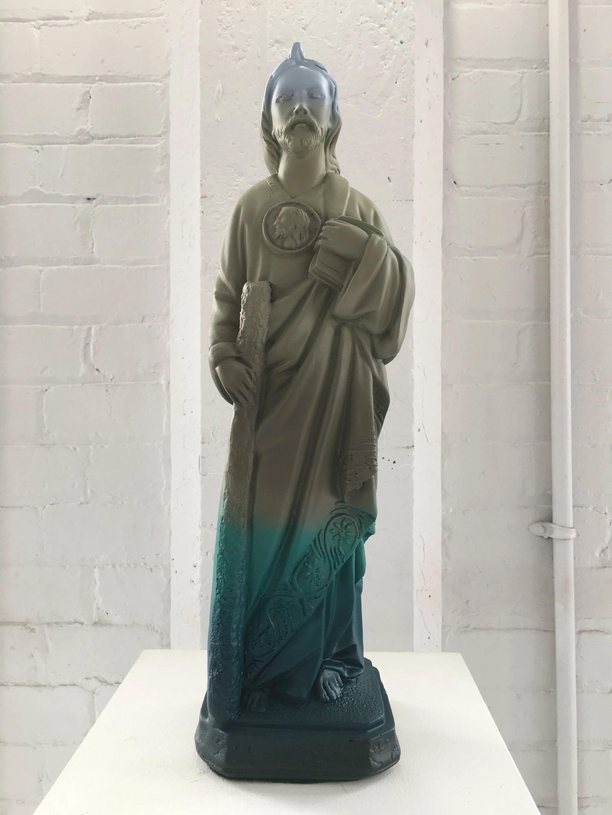 Progress, 2016, acrylic and enamel on plaster 28 1/2 x 9 x 7 1/2 inches (72.39 x 22.86 x 19.05 cm)