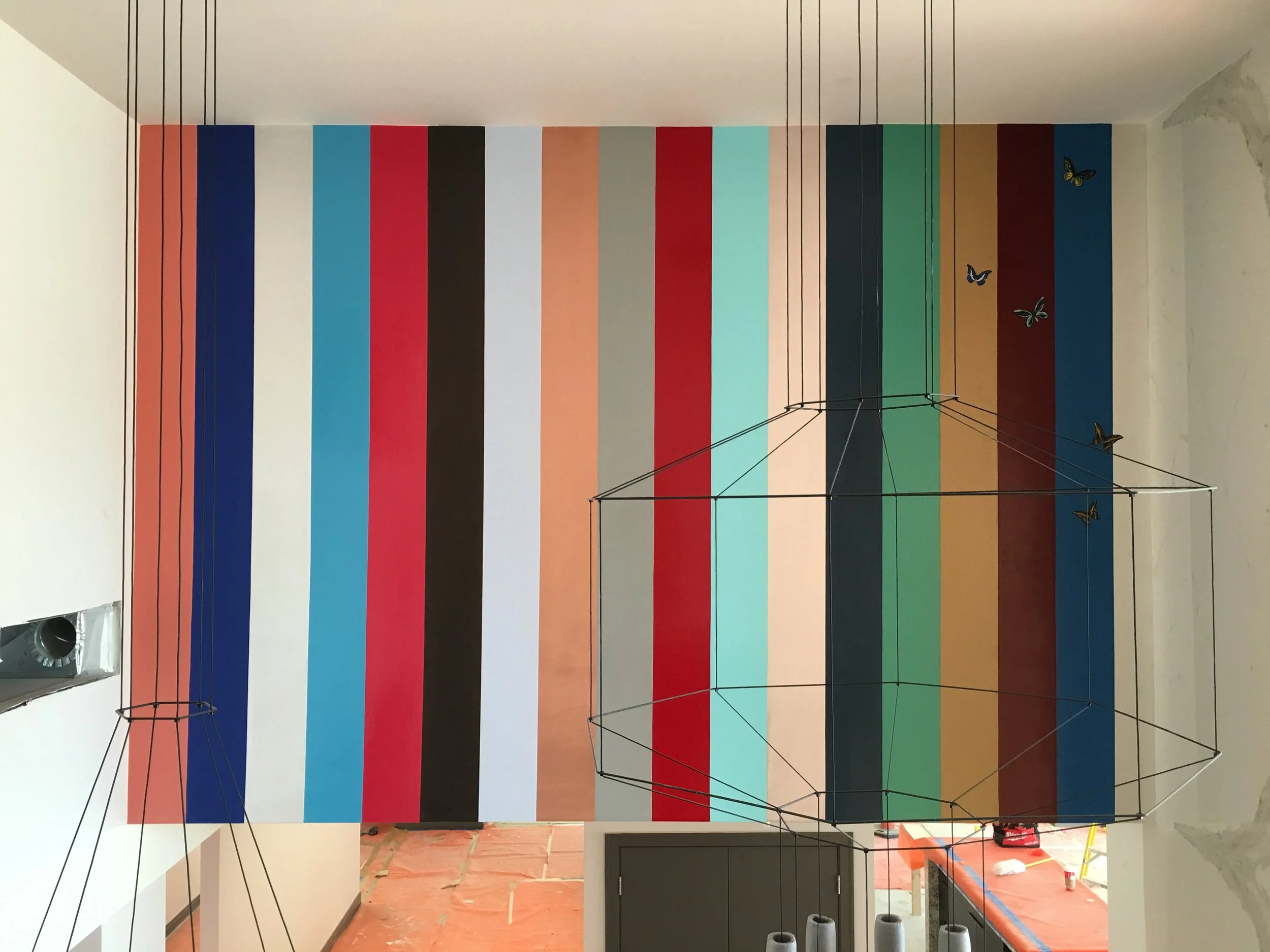 What Does It Take To Be Great? 2016, acrylic, enamel and platinum metallic leaf on wallboard, 121.125" x 177.5" (307.6575 x 450.85 cm)