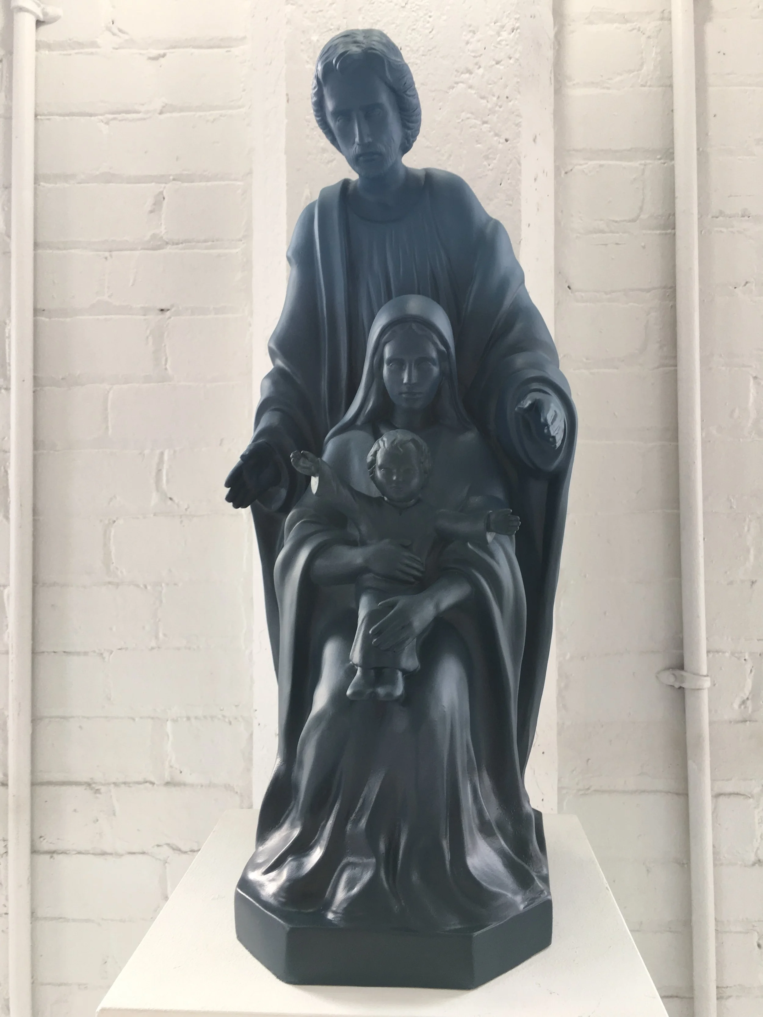 We Grow Together, 2014, acrylic and enamel on plaster 26  x 9 x 7 1/2 inches ( x 22.86 x 19.05  cm)