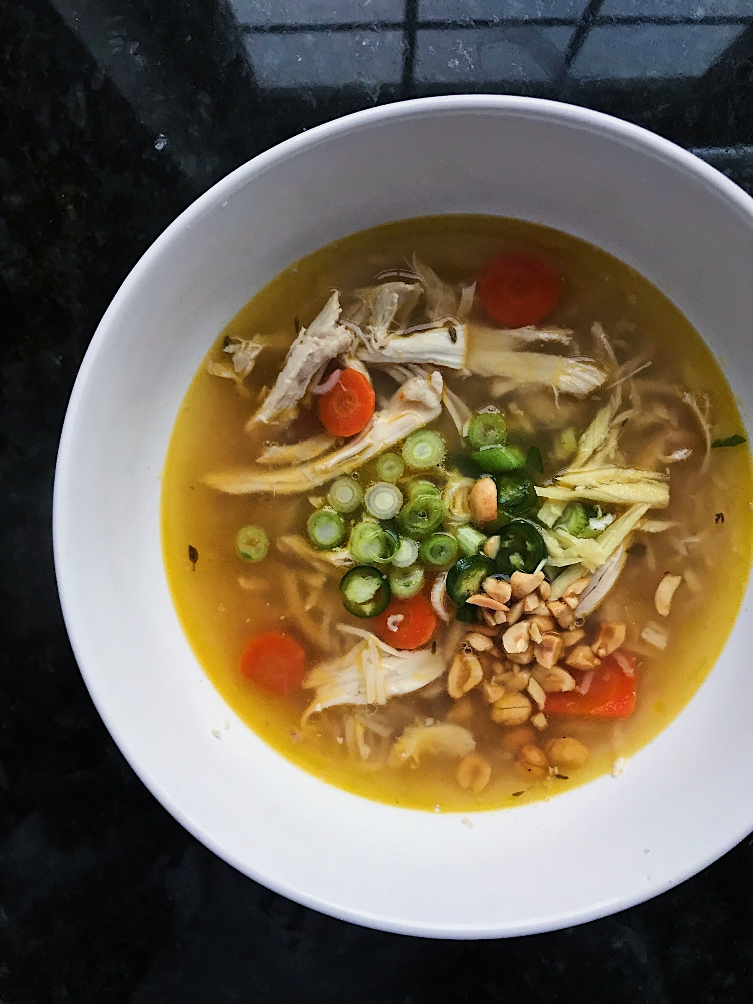 Chicken and Rice Soup With Green Chiles and Ginger Recipe