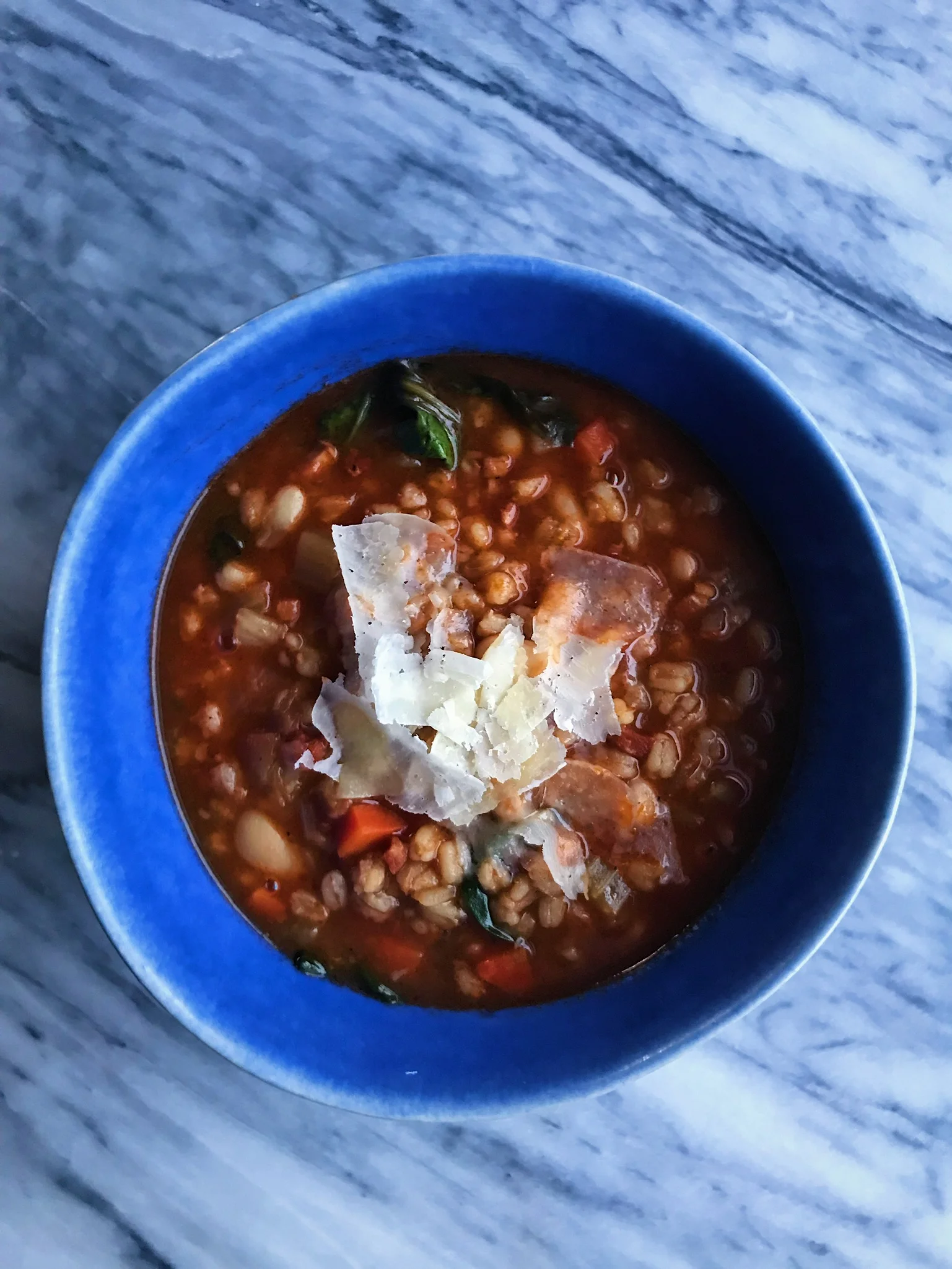 Toasted Farro Soup with White Beans and Fennel