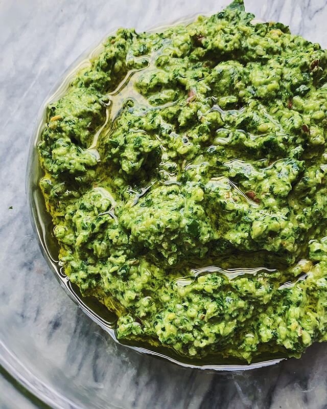 moms week continues and you guys know what definitely isn&rsquo;t cancelled? ramps. this delightfully springy pesto recipe from @sp_muller&rsquo;s mom and her ramp foraging adventures pairs with literally everything. feeling the family recipes this w