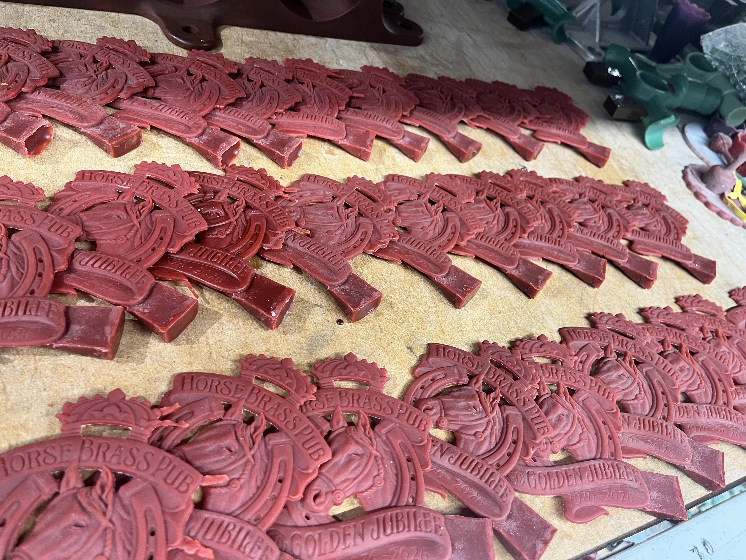 Horse Brasses in wax