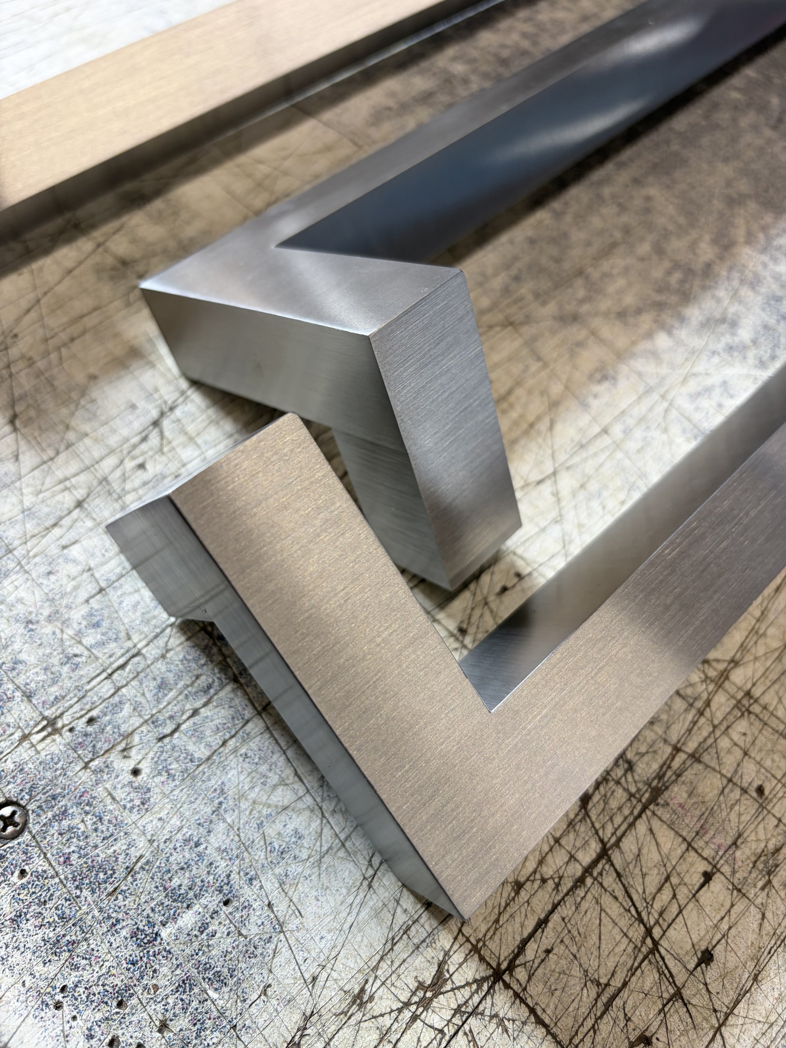 Square Offset Pulls in Stainless Steel