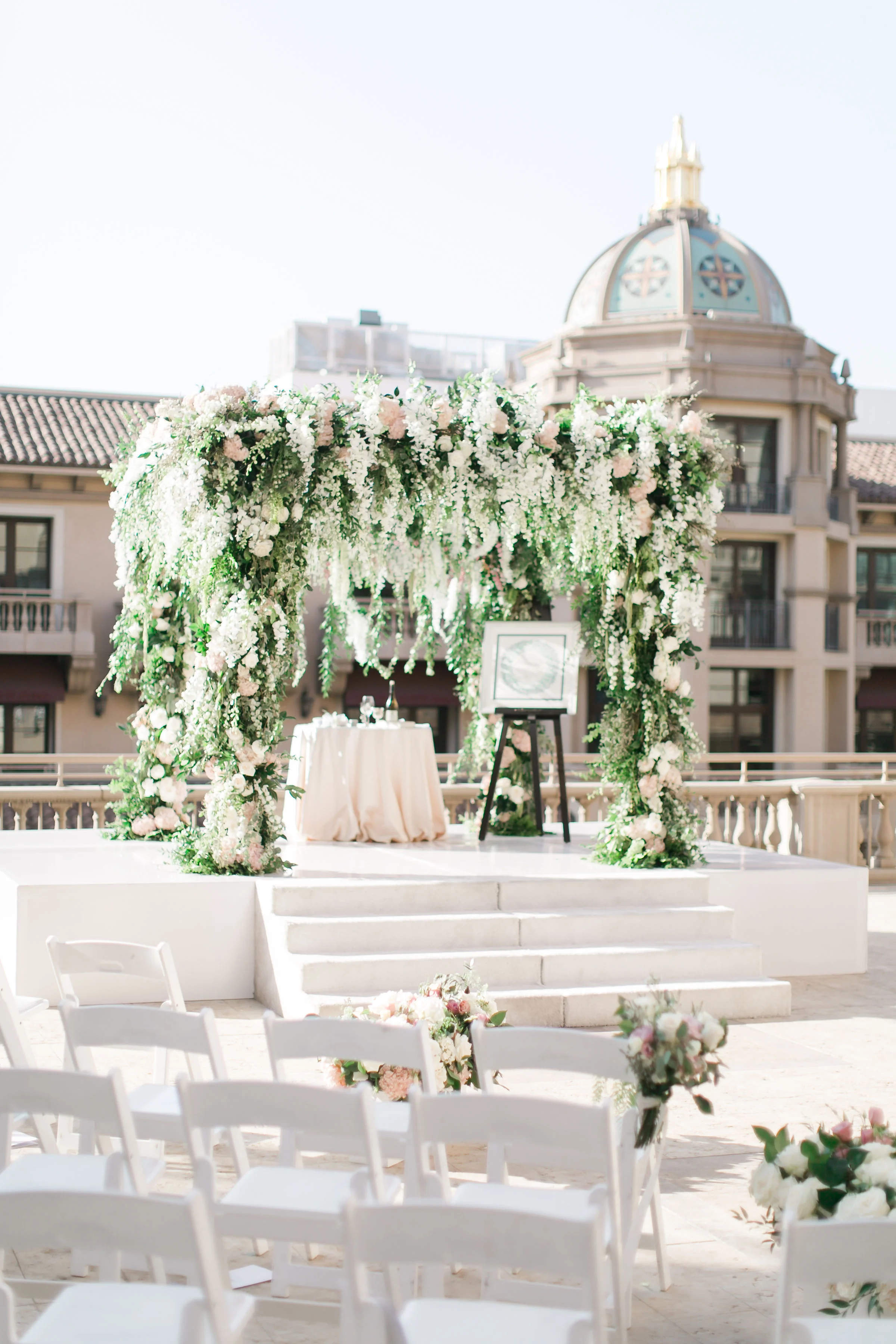 Chuppah dripping in flowers at Montage Beverly Hills