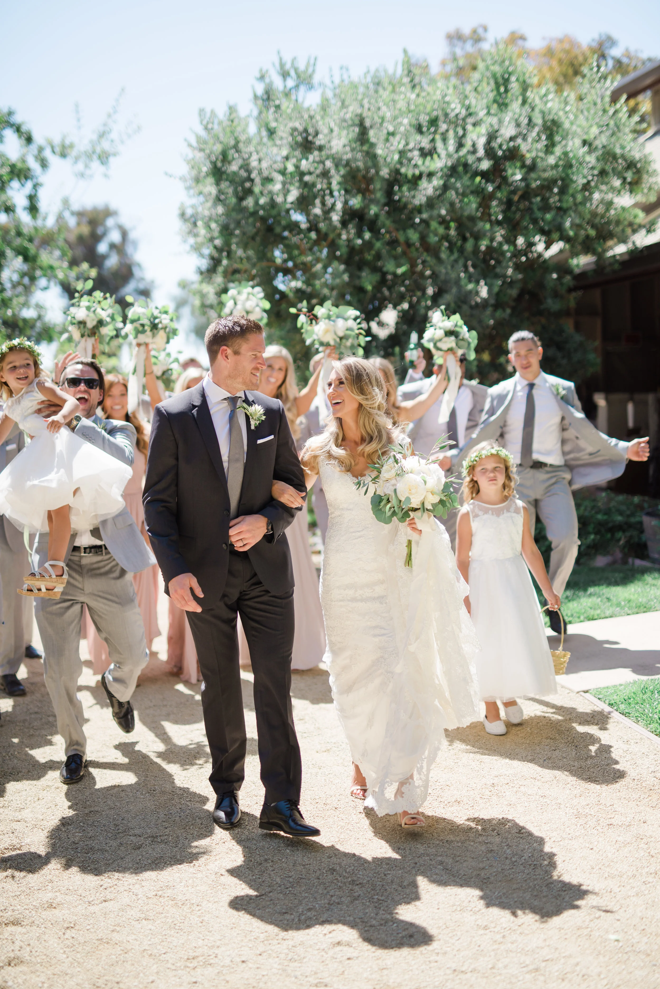 Maravilla Gardens wedding party celebrating