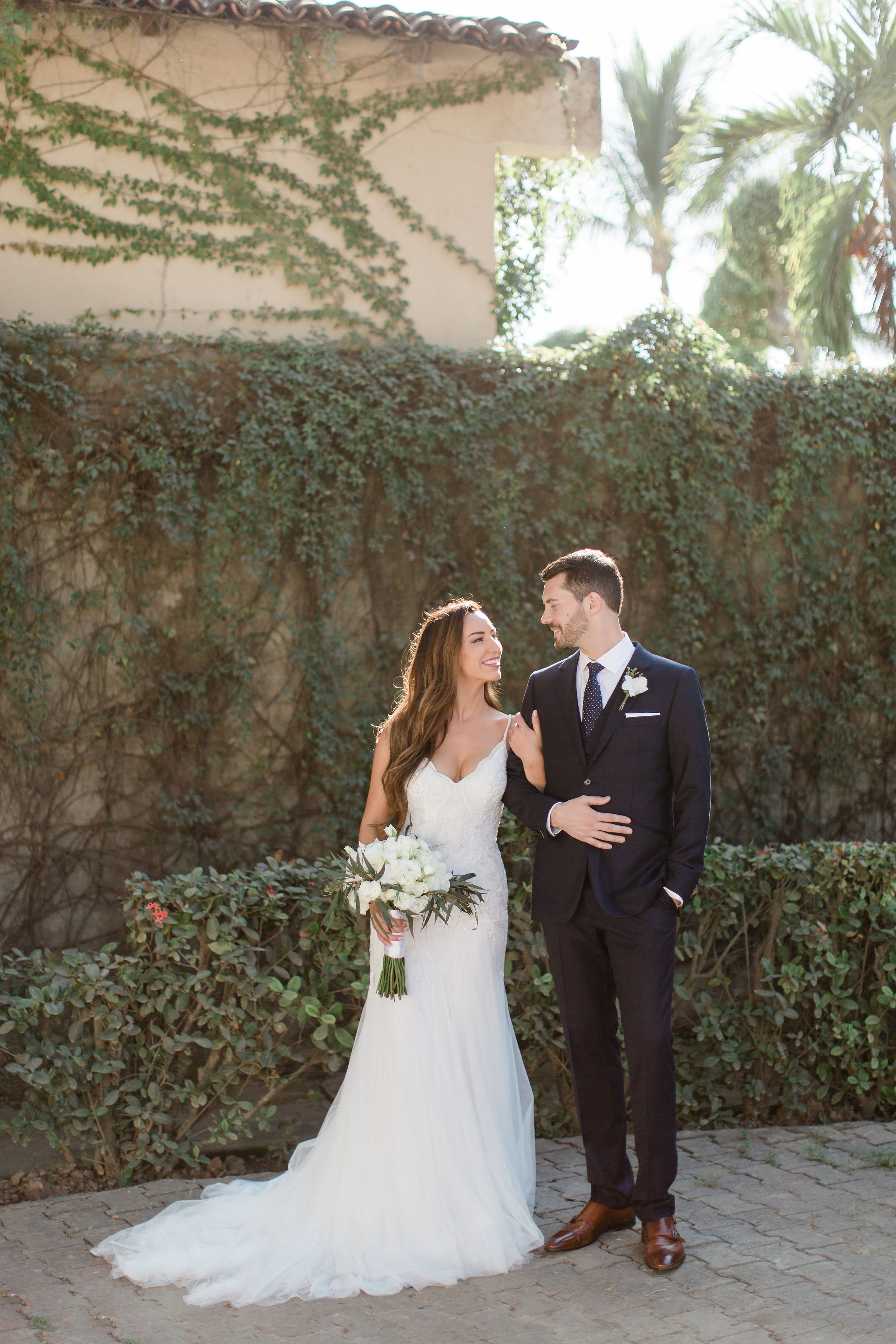 bride and groom portraits in puerto vallarta