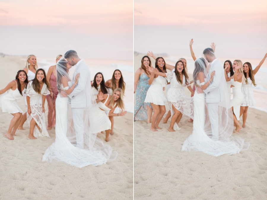 silly wedding party photo