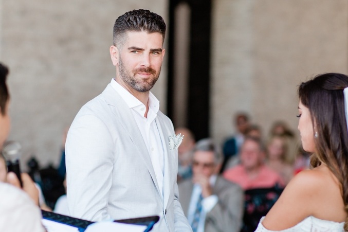 Groom ceremony shot