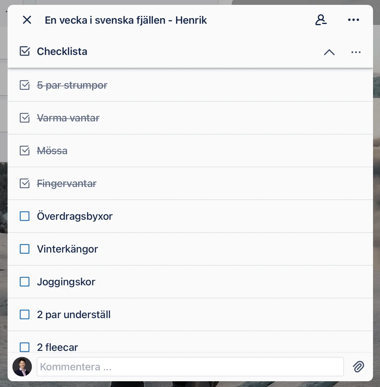 Packlistor och lärande organisationer