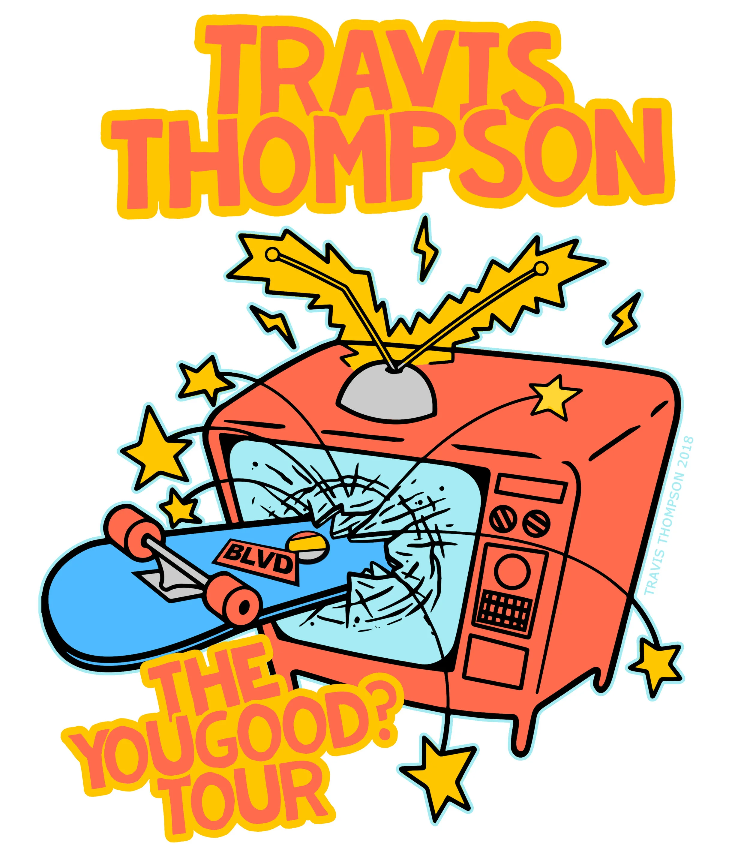 THE YOUGOOD? TOUR merch design for Travis Thompson