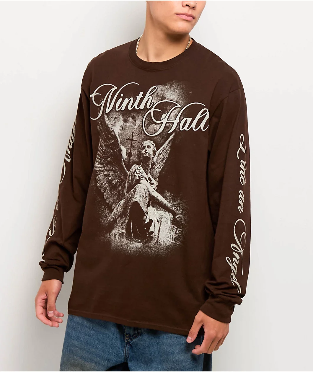 Ninth-Hall-Like-A-Saint-Brown-Long-Sleeve-T-Shirt-_404477-front-US.webp