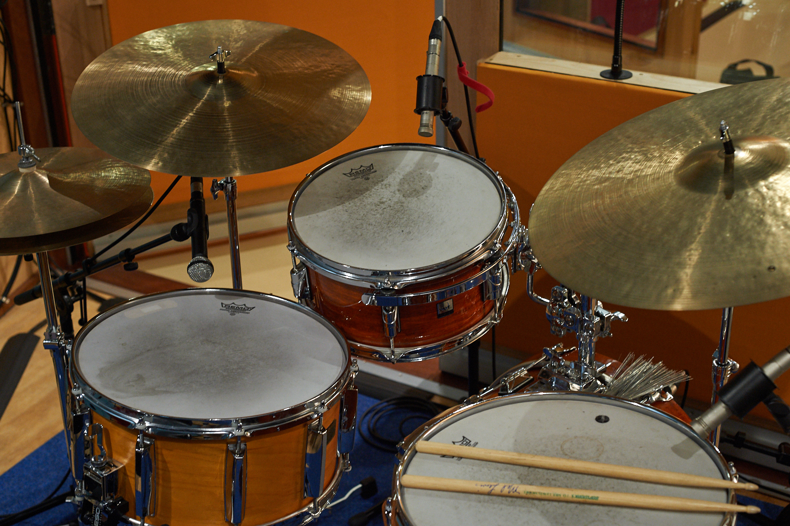 My Taye drums and Lauritsen cymbals in the Pughouse studio January 2017